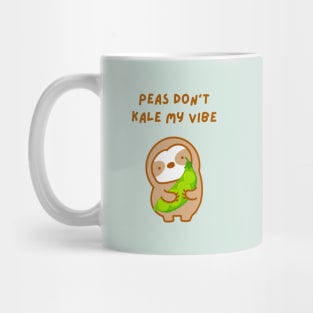 Please Don’t Kill My Vibe Peas and Kale Sloth Mug